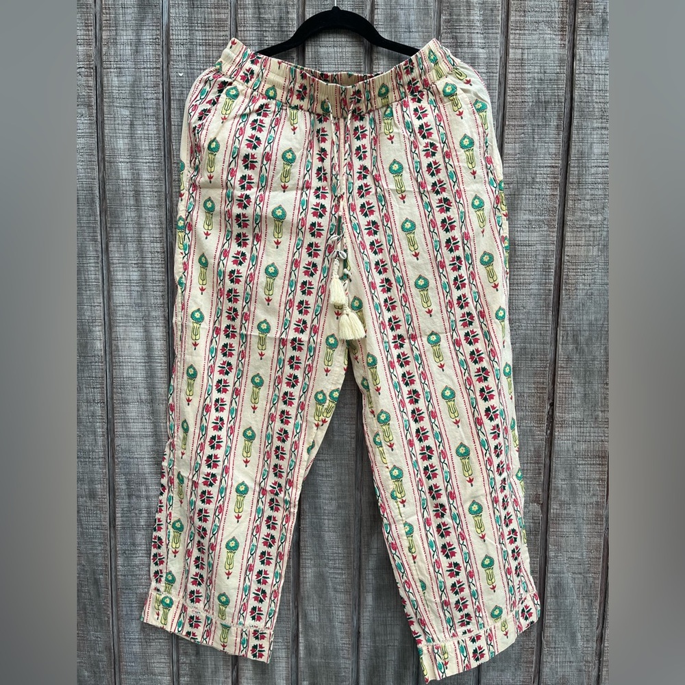 NWOT Haute Hippie India printed elastic waist straight pant